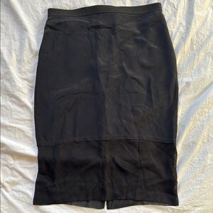 Black silk Women's Skirt
